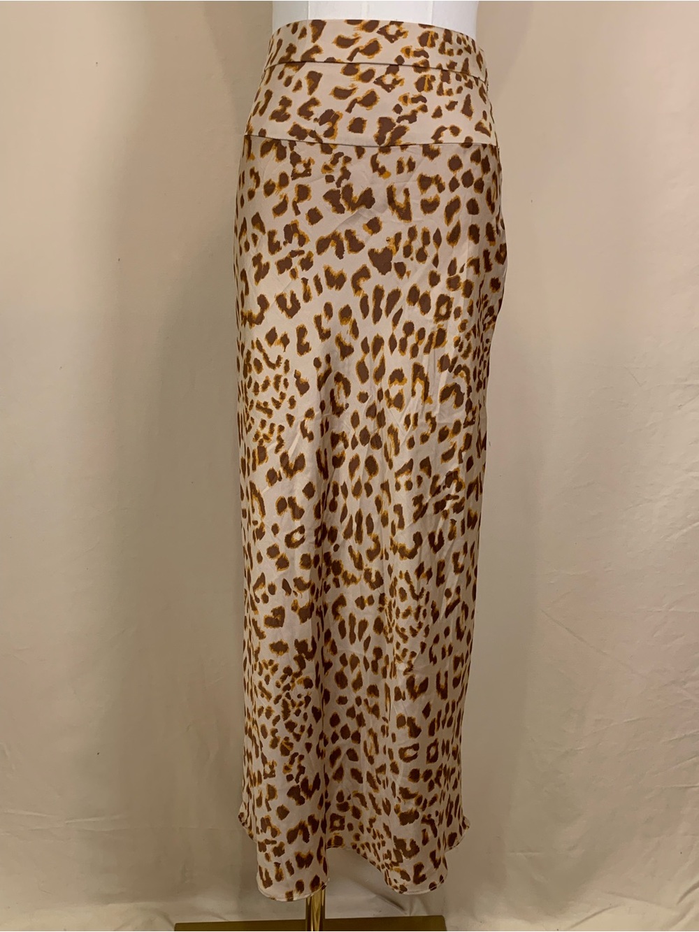 Free People Normani Leopard Print Bias Maxi Skirt